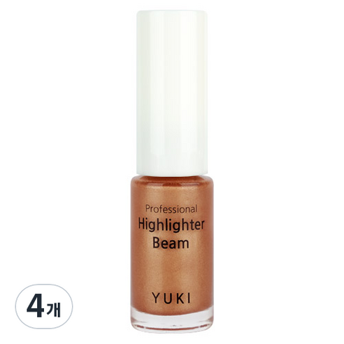 유키 프로페셔널 하이라이터 빔 5ml, 10 쉬머블릭, 4개