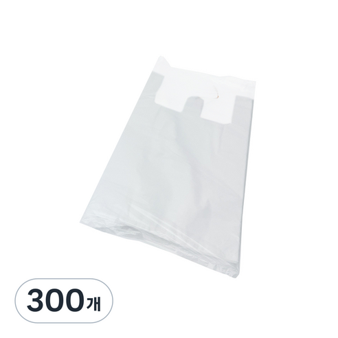 손잡이 마트 봉투 백색 왕대 5호, 300개