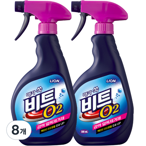비트 비트 오투 폼 스프레이 강력 얼룩 제거제, 8개, 500ml
