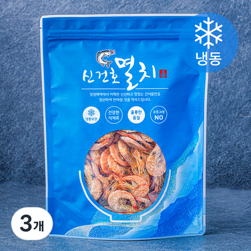 신건호멸치 서해안 건새우 볶음 / 안주 / 국물용 (냉동), 150g, 3개, 1개입