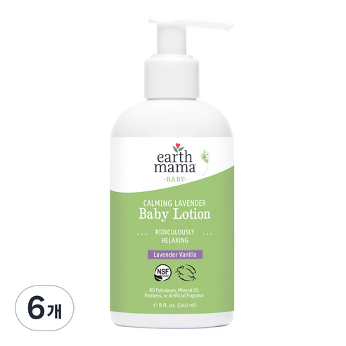 얼스마마엔젤베이비 카밍 라벤더 베이비 로션, 240ml, 6개