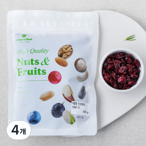 그린너트 건크랜베리, 300g, 4개