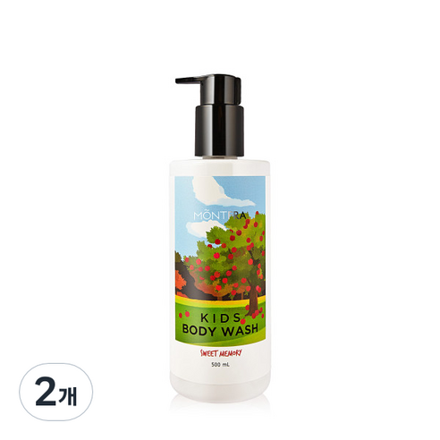 몽프라 키즈 바디워시 스윗메모리 스윗애플향, 2개, 500ml