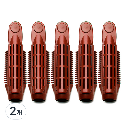 셀리본 헤어볼륨롤스타 뿌리 볼륨업 집게 5p, 2개, 브라운