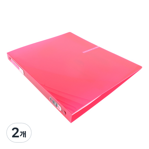 알파 비비드 컬러칩 O링바인더 A4 3공 2cm, 분홍, 2개