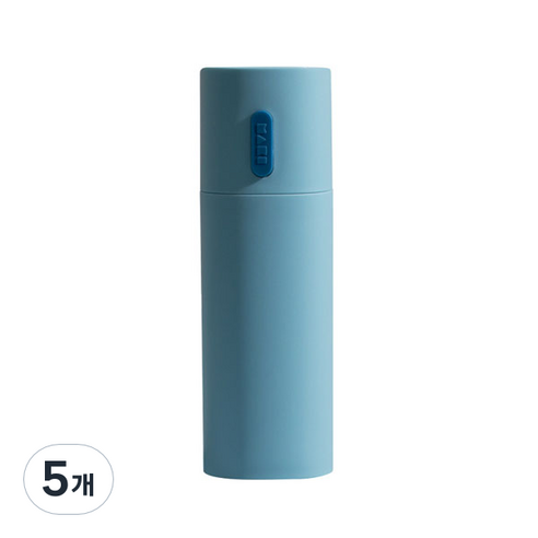 디에스 휴대용 파스텔 칫솔 치약통 블루, 5개
