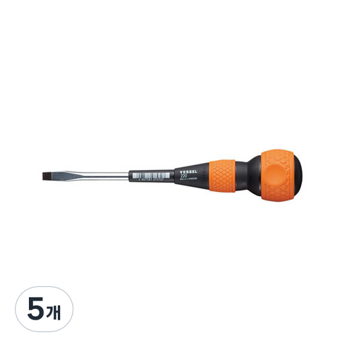 베셀 전공 일자 드라이버 220 200mm, 5개