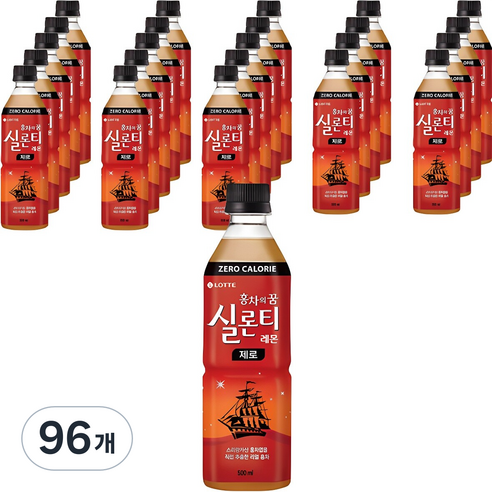 롯데칠성음료 실론티 레몬 제로, 500ml, 96개