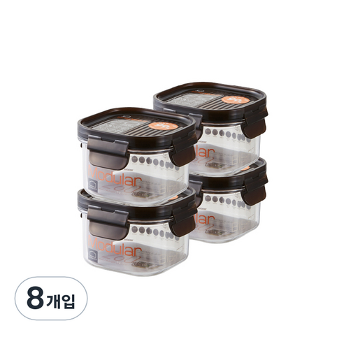 락앤락 비스프리모듈러 밀폐용기, 8개, 260ml