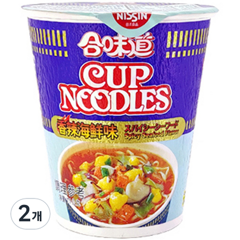 닛신 컵누들 스파이시 씨푸드맛 71g, 2개