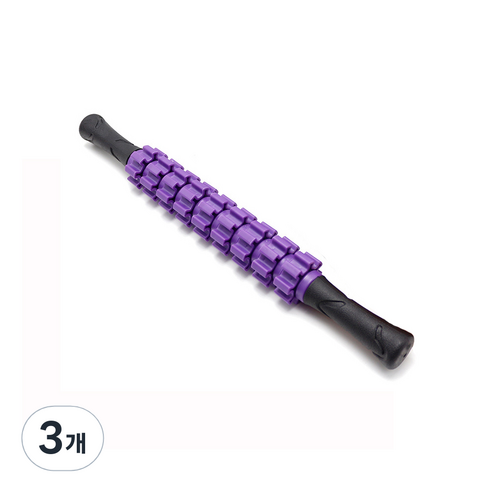 종아리 다리 마사지 롤러 스틱, 3개, 라벤더퍼플