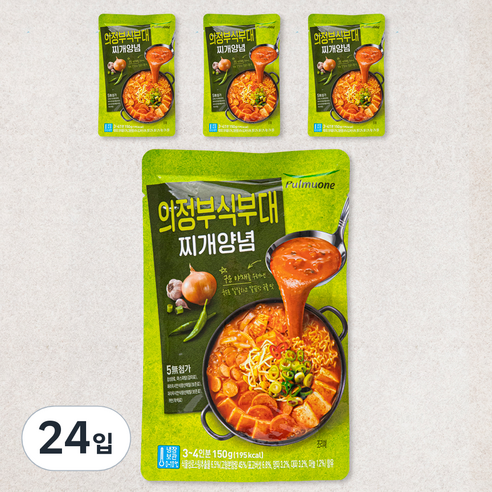 풀무원 의정부식 부대찌개 양념, 150g, 24입
