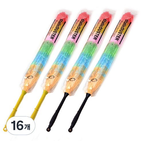 리버그린 무지개 먼지 털이개 특, 랜덤 발송, 16개