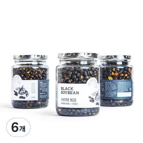 착한습관 볶은 서리태, 200g, 6개