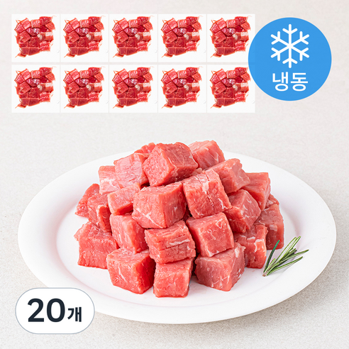 근육꼬기 홍두깨 큐브 칼집 (냉동), 20개, 150g