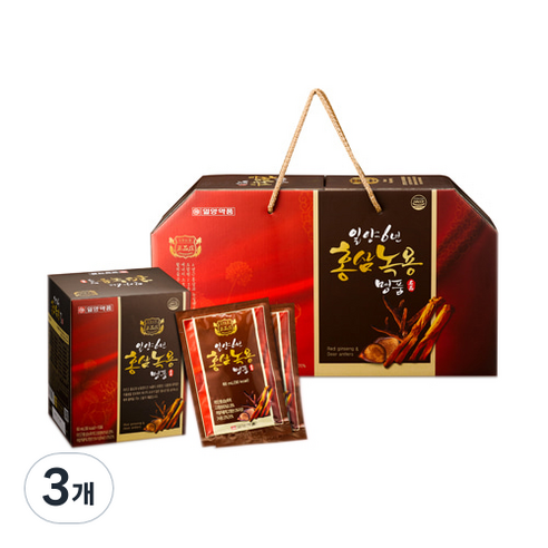 일양약품 일양6년 홍삼녹용 명품, 30회분, 1.8L, 3개