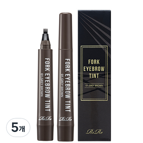 리르 포크 아이브로우 틴트 2g, 01.그레이 브라운, 5개