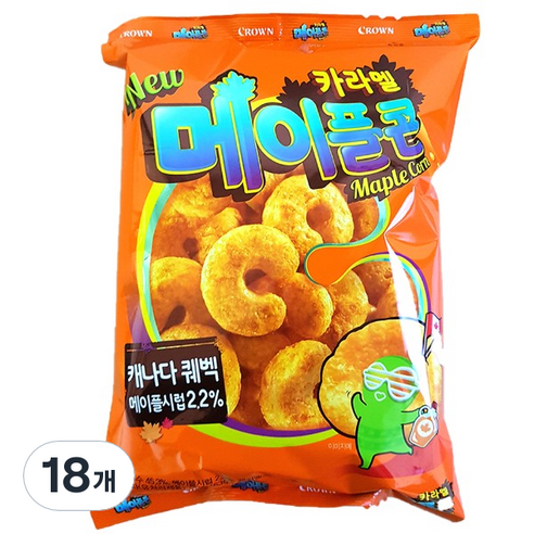 메이플콘 과자, 124g, 18개