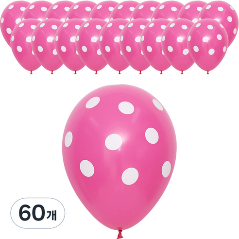 셈퍼텍스 풍선 도트 30cm, 푸치샤, 60개