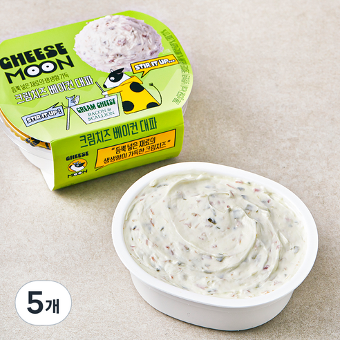 치즈문 크림치즈 베이컨 대파, 200g, 5개