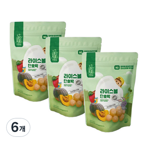 아비삭 라이스볼, 단호박, 6개, 30g