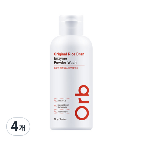 ORB 쌀뜨물 미강 효소 세안제, 4개, 70g