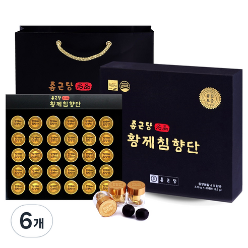 종근당 황제 침향단 + 쇼핑백, 112.5g, 6개