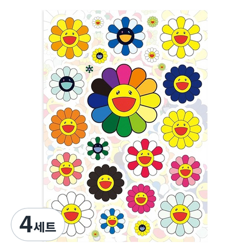 파티복닷컴 무라카미 22종 세트 캐리어 스티커 STST0023, 혼합 색상, 4세트