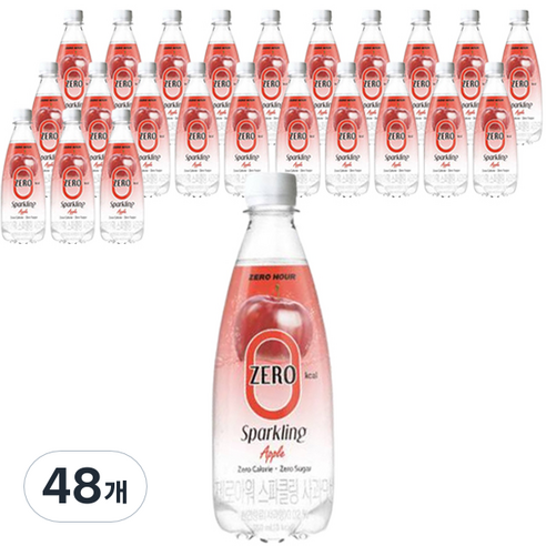 제로아워 ZERO 스파클링 사과맛, 350ml, 48개