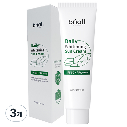 브리올옴므 데일리 화이트닝 선크림 SPF 50+ PA++++, 50ml, 3개