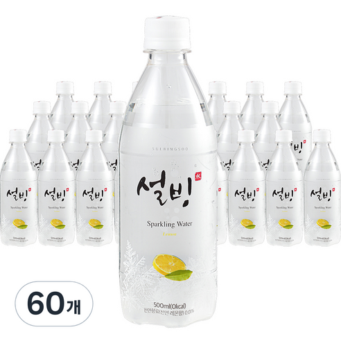 설빙 탄산음료 레몬, 60개, 500ml