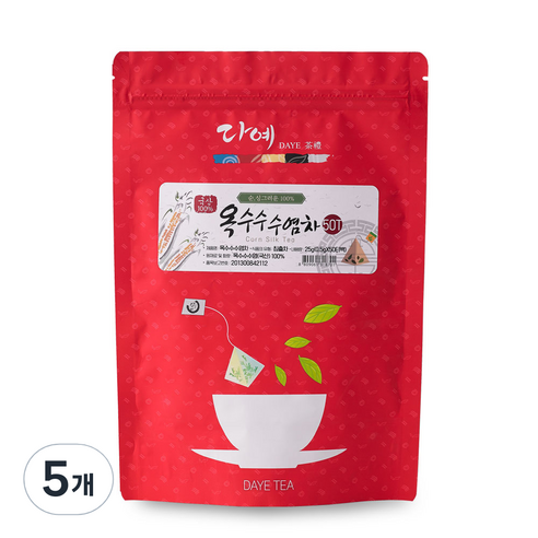 다예 옥수수수염차 삼각티백 50p, 0.5g, 50개입, 5개