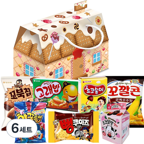 간식팩토리 쿠키하우스 간식세트, 과자 7종, 6세트