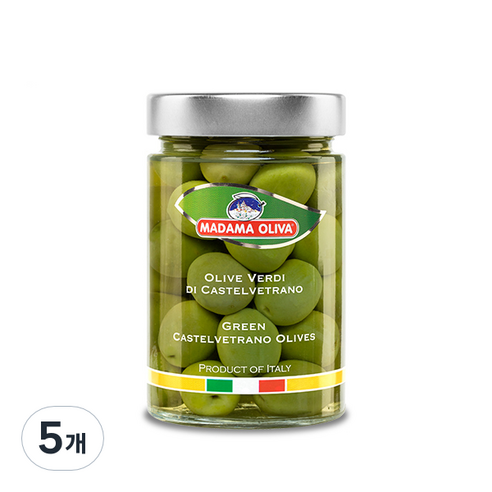 마다마올리바 그린 카스텔베트라노 올리브, 300g, 5개