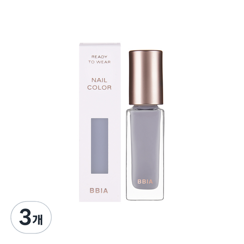 삐아 레디 투 웨어 네일 컬러 매니큐어 7ml, NS04 누드 그레이, 3개