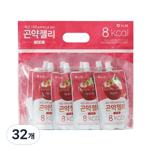 농협 곤약젤리 사과, 150g, 32개