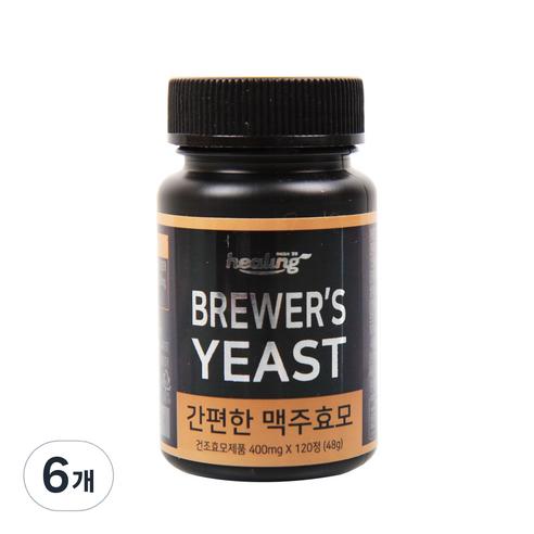 힐링 간편한 맥주효모, 120정, 6개