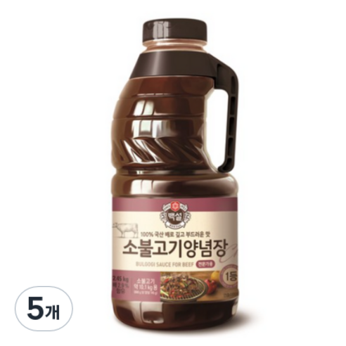 백설 소불고기 양념, 2.45kg, 5개