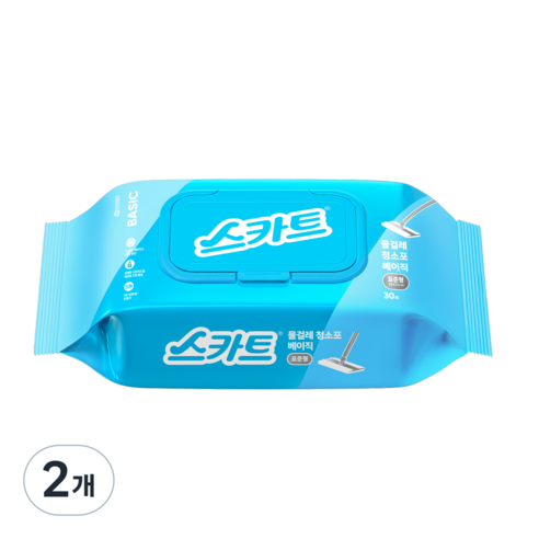 [OKㅣ강추] 스카트 물걸레청소포 베이직 표준형 30매, 2개 [OKNOWㅣ추천상품]