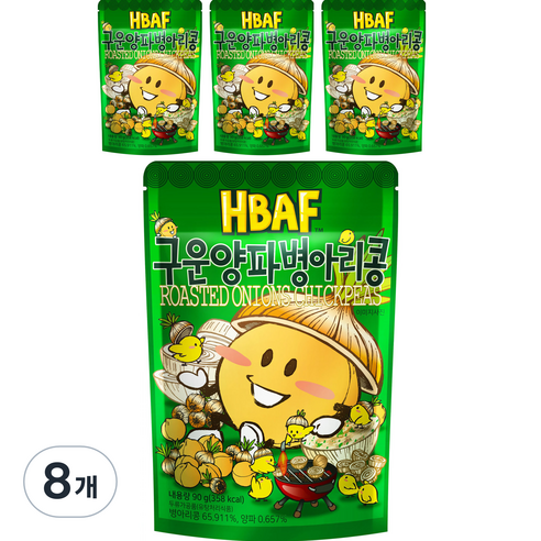 바프 구운양파맛 병아리콩, 90g, 8개