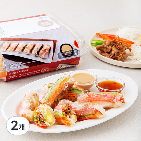 바른식 돼지불고기 월남쌈, 745g, 2개