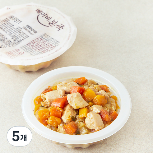 베이비본죽 한방 닭갈비찜, 100g, 5개