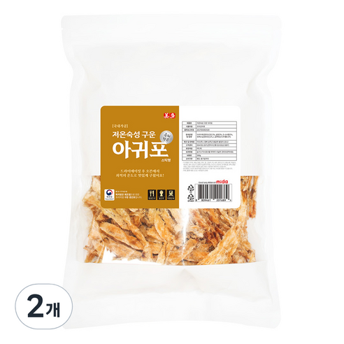 미다몰 저온숙성 구운 아귀포, 500g, 2개