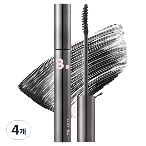 바닐라코 파워프루프 마스카라 7g, 01 볼륨 컬링 딥 블랙, 4개