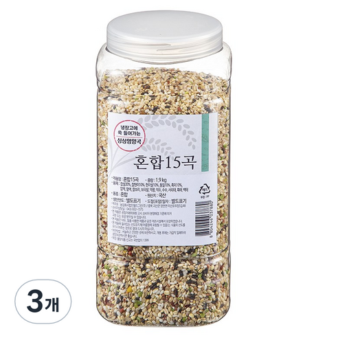 월그그린 싱싱영양통 혼합 15곡, 1.9kg, 3개