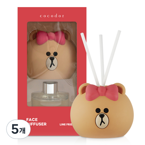 코코도르 라인프렌즈 페이스 디퓨저, 초코(블랙체리), 50ml, 5개