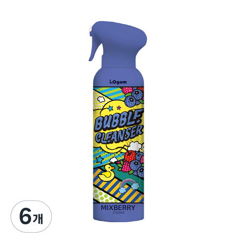 아이오감 버블클렌저 믹스베리향, 250ml, 6개