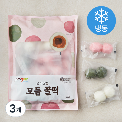 곰곰 굳지않는 모듬 꿀떡 (냉동), 600g, 3개