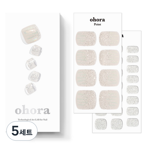 오호라 웨이브 페디 30p 세트, 5세트, 실버