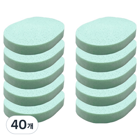 라벤토리 클렌징 해면 스펀지 15mm, 라임, 40개